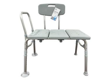 Bariatric Bathroom Perfect Transfer Bench w/Back - Case/2