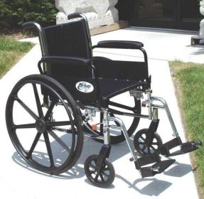 K3 Wheelchair Light weight 20" w/Detachable Full Arms & Swing Away Footrests  Cruiser III