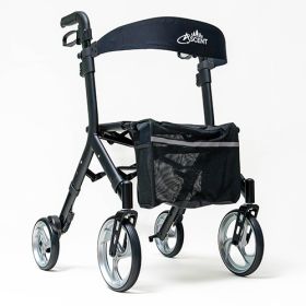 Ascent Euro-Style Rollator - Adjustable Height for Patients 4'11" - 6'4" (Option: Textured Black)