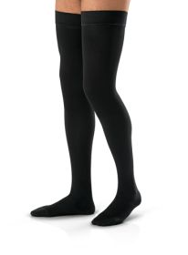 Jobst Men's 30-40mmHg  Closed Toe  Thigh High Black (size: large)