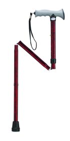 Drive Folding Cane - Aluminum, w/Gel Grip - 300 LB Wt Capacity (Color: Red Crackle)