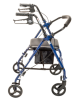 Drive Bariatric Rollator Steel w/6” Wheels & Adjustable Height Knocked-Down - 350 LB Wt Capacity