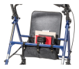 Drive Bariatric Rollator Steel w/6” Wheels & Adjustable Height Knocked-Down - 350 LB Wt Capacity