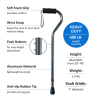 Bariatric Aluminum Cane - Adjustable Height to 40", 600 LB WT Capacity