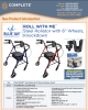 ROLL WITH ME Steel Rollator w/6" Wheels, Knocked Down, 350 LBS WT Capacity, Case/2