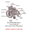 Bariatric Wheelchair by Drive - Removable Desk Arms, 500 LB WT Capacity
