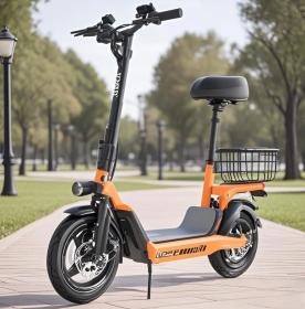 Experience the HEZZO T3: City-Friendly Commuter Scooter with 500W Motor, 15Ah Battery - 330 LB WT Capacity (HEZZO SPORT-T3: orange)