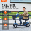 VEVOR - Heavy-Duty 4 Wheel All-Terrain Mobility Scooter - Folding Electric Powered Mobility Scooter & 12 Mile Long Range - 265 LB Wt Capacity
