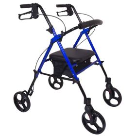 ProBasics Rollator: Aluminum - Height Adjustable for Patients 4'11" to 6'4" (Color: Blue)