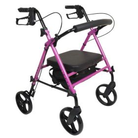 ProBasics Rollator: Aluminum - Height Adjustable for Patients 4'11" to 6'4" (Color: Pink)