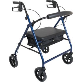 Bariatric Rollator w/ 8” wheels 400 LB Capacity (Color: Blue)
