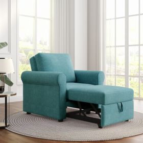 3-in 1 Sofa Bed Chair, Convertible Sleeper Chair Bed,Adjust Backrest Into A Sofa,Lounger Chair,Single Bed,Modern Chair Bed Sleeper For Adults,Cream (Option: Teal)