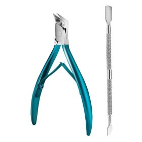 Toe Nail Clippers Nail Correction Thick Ingrown Toenails Nippers Dead Skin Nail Art Pedicure Care Plier Cutter Scissor Tool (Color: green set)