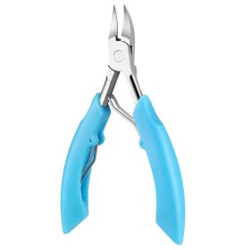 Toe Nail Clippers Nail Correction Thick Ingrown Toenails Nippers Dead Skin Nail Art Pedicure Care Plier Cutter Scissor Tool (Color: Blue)