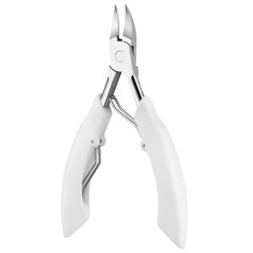 Toe Nail Clippers Nail Correction Thick Ingrown Toenails Nippers Dead Skin Nail Art Pedicure Care Plier Cutter Scissor Tool (Color: White)