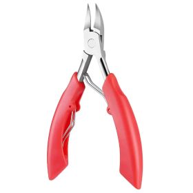 Toe Nail Clippers Nail Correction Thick Ingrown Toenails Nippers Dead Skin Nail Art Pedicure Care Plier Cutter Scissor Tool (Color: Red)