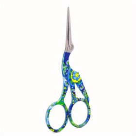 Craft Scissors Stork Sewing Embroidery Scissors With Leather Scissors Cover Bird Scissor For Fabric Cutting Paper Crafting Office Scissors Sewing Hand (Color: Multicolor)