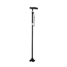 Multifunctional Non-Slip Folding Elderly Crutches for Walking (Type: Walking Stick, Color: Black)