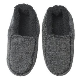 Sherpa Black - Men's Cozy Sherpa House Slippers (Color: Black, size: L)