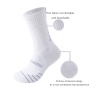 Men Compression Running Socks Quarter Crew Athletic Cushioned Breathable Anti Blister Sweat Odor For Running Hiking Cycling Fitness