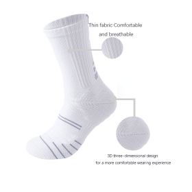 Men Compression Running Socks Quarter Crew Athletic Cushioned Breathable Anti Blister Sweat Odor For Running Hiking Cycling Fitness (Group: Men, Color: Color1)