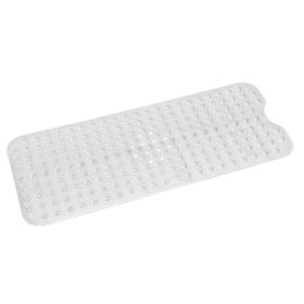 Bath Tub Mat, Non-Slip Shower Mat, BPA-Free, Anti-Bacterial with Suction Cups, Washable (Color: Clear)