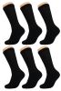 Mens Diabetic Crew Socks Non-Binding Cotton Crew Diabetes Socks 6 Pairs