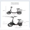 Compact and Convenient: T3 Hezzo E-Bike for Urban Travel - 330 LB WT Capacity