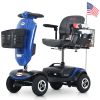 Outdoor compact mobility scooter with windshield ,300W Motor, Travel - Long Range Power Extended Battery with Cup holders , Storage Bag
