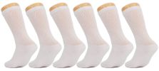 Mens Diabetic Crew Socks Non-Binding Cotton Crew Diabetes Socks 6 Pairs