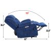 Up to 350 LBS Chenille Power Lift Recliner Chair, Heavy Duty Motion Mechanism with 8-Point Vibration Massage and Lumbar Heating, USB and Type-C P