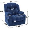 Up to 350 LBS Chenille Power Lift Recliner Chair, Heavy Duty Motion Mechanism with 8-Point Vibration Massage and Lumbar Heating, USB and Type-C P