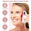 Gua Sha Facial Tool, Electric Black Obsidian Guasha Tool for Face, Chin, Neck, Body, Heated Vibrating Massage Gua Sha Stone for Face Sculpting