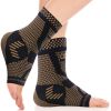 COPPER Ankle Brace Compression Support Sleeve for Injury Recovery, Joint Pain. Plantar Fasciitis Foot Socks with Arch Support, Eases Swelling