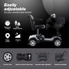 Four wheels Compact Travel Foldable Outdoor Electric Power Mobility Scooter for Adult with LED Lights
