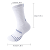 Men Compression Running Socks Quarter Crew Athletic Cushioned Breathable Anti Blister Sweat Odor For Running Hiking Cycling Fitness