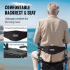 VEVOR 2 in 1 Rollator Walker & Transport Chair for Seniors, Folding Rolling Walker Wheelchair Combo & Footrests