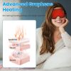 Cordless Heated Eye Mask Silk Sleep Eye Compress Mask For Dry Eyes Washable Type-C Electric Eye Heating Pad With 3 Temperature 20Mins Auto Off For Rel