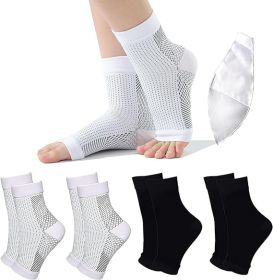 Socks for Women and Men, Soothe Socks Ankle Brace Plantar Fasciitis Relief (Color: 4 pairs, size: S/M)
