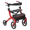 VEVOR Folding Rollator Walker for Seniors and Adults, Lightweight Aluminum Rolling Walker with Seat and Adjustable Handle