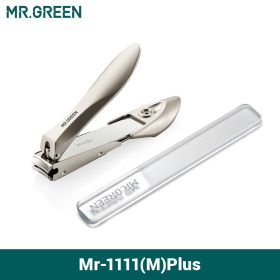 MR.GREEN Nail Clippers Stainless Steel Anti Splash Fingernail Cutter Manicure Tools Bionics Design Nail Trimmer Pedicure Scissor (Color: Mr-1111PLUS)