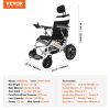 VEVOR Electric Wheelchair for Adults Seniors, 300 lbs Weight Capacity, 20 in Width Lightweight Foldable Motorized Power Wheelchairs