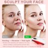 Gua Sha Facial Tool, Electric Black Obsidian Guasha Tool for Face, Chin, Neck, Body, Heated Vibrating Massage Gua Sha Stone for Face Sculpting