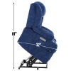 Up to 350 LBS Chenille Power Lift Recliner Chair, Heavy Duty Motion Mechanism with 8-Point Vibration Massage and Lumbar Heating, USB and Type-C P