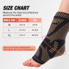 COPPER Ankle Brace Compression Support Sleeve for Injury Recovery, Joint Pain. Plantar Fasciitis Foot Socks with Arch Support, Eases Swelling