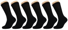 Mens Diabetic Crew Socks Non-Binding Cotton Crew Diabetes Socks 6 Pairs