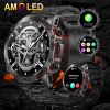 Smart Watch for Men, 1.43" AMOLED HD Full Touch Screen, 100+ Sports Modes, Answer Calls Wirelessly, Fitness Tracker Pedometer Customizable Faces, Comp