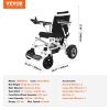 VEVOR Electric Wheelchair for Adults Seniors, 300 lbs Weight Capacity, 17.7 in Width Lightweight Foldable Motorized Power Wheelchairs