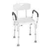 VEVOR Shower Chair, Shower Seat with Back, Adjustable Height Shower Stool, Shower Chair for Inside Shower Bathtub