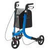 VEVOR 3 Wheels Rollator Walker for Seniors, Lightweight Aluminum Foldable Rolling Walker with Adjustable Handle